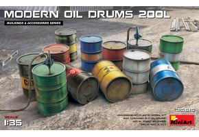 Scale model 1/35 Modern oil barrels 200l MiniArt 35615