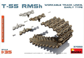 Сборная модель 1/35 Рабочии гусеничные звенья для Т-55 РМШ (ранний тип) МиниАрт 37050