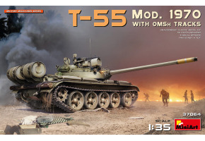 Сборная модель 1/35 Танк Т-55 обр. 1970 г. с гусеницами ОМШ МиниАрт 37064