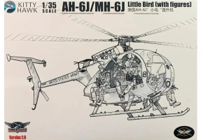 Збірна модель 1/35 Вертоліт AH-6J/MH-6J Little Bird (з фігурками) Zimi KH50004