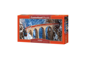 Пазл "Віадук Ландвассер, Швейцарські Альпи" 600 шт