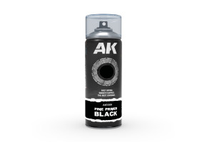 Fine Primer Black - Spray 400ml (Includes 2 nozzles) / Грунт чорний в аерозолі 400мл