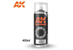 Fine Primer Black - Spray 400ml (Includes 2 nozzles) / Грунт чорний в аерозолі 400мл