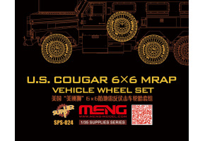  Set 1/35 Cougar 6X6 mrap car  wheels set (USA)  Meng SPS-024
