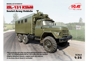 Scale model 1/35 Soviet army vehicle ZIL-131 KShM ICM35517