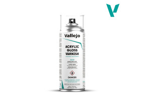 Акриловий глянсовий лак в аерозолі 400мл (Acrylic Gloss Spray Varnish) Vallejo VAL 28530