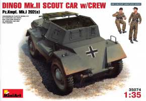 Scale model 1/35 Armored car Dingo Mk.II (Pz.Kmpf. Mk.I 202(e)) with crew MiniArt 35074