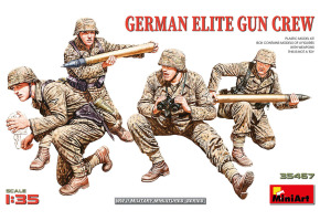 Scale model 1/35 Figures German elite artillery crew MiniArt 35467