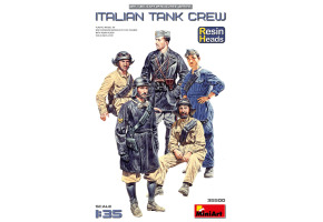 Scale model 1/35 Figures Italian tank crew of WWII (resin heads) MiniArt 35500