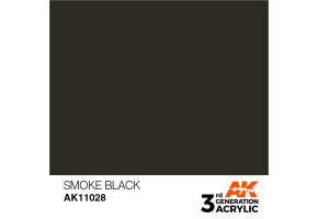 Акрилова фарба SMOKE BLACK – STANDARD / ЧОРНИЙ ДИМ AK-interactive AK11028