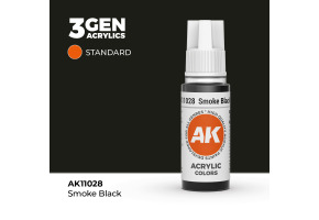 Акрилова фарба SMOKE BLACK – STANDARD / ЧОРНИЙ ДИМ AK-interactive AK11028