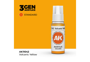 Акрилова фарба VOLCANIC YELLOW - STANDARD / ВУЛКАНІЧНИЙ ЖОВТИЙ AK-interactive AK11042