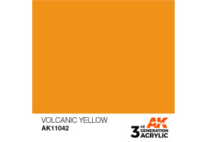 Акрилова фарба VOLCANIC YELLOW - STANDARD / ВУЛКАНІЧНИЙ ЖОВТИЙ AK-interactive AK11042