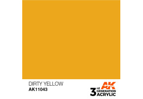 Acrylic paint DIRTY YELLOW – STANDARD / DIRTY YELLOW AK-interactive AK11043