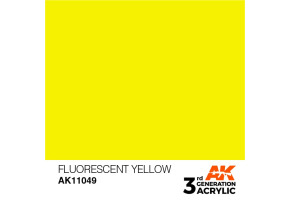 Акриловая краска FLUORESCENT YELLOW – STANDARD / ФЛУОРЕСЦЕНТНЫЙ ЖЕЛТЫЙ АК-интерактив AK11049