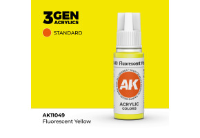Акрилова фарба FLUORESCENT YELLOW – STANDARD / ФЛУОРЕСЦЕНТНИЙ ЖОВТИЙ AK-interactive AK11049