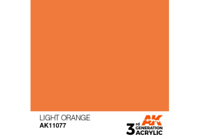 Акрилова фарба LIGHT ORANGE – STANDARD / СВІТЛО-ПОМАРАНЧЕВИЙ AK-interactive AK11077