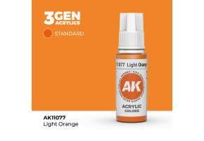 Акрилова фарба LIGHT ORANGE – STANDARD / СВІТЛО-ПОМАРАНЧЕВИЙ AK-interactive AK11077