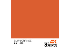Acrylic paint BURN ORANGE – STANDARD / FIRE ORANGE AK-interactive AK11079