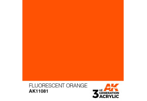Acrylic paint FLUORESCENT ORANGE – STANDARD / GLOWING ORANGE AK-interactive AK11081