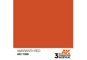 Acrylic paint AMARANTH RED – STANDARD / VELVET RED AK-interactive AK11086