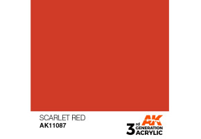 Акриловая краска SCARLET RED – STANDARD / АЛЫЙ КРАСНЫЙ АК-интерактив AK11087