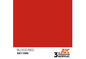 Акрилова фарба BLOOD RED – STANDARD / КРОВАВИЙ ЧЕРВОНИЙ AK-interactive AK11089