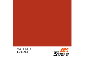 Акрилова фарба MATT RED – STANDARD / МАТОВИЙ ЧЕРВОНИЙ AK-interactive AK11092
