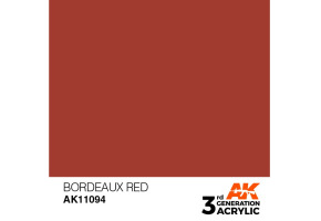 Акрилова фарба BORDEAUX RED – STANDARD / БОРДО ЧЕРВОНИЙ AK-interactive AK11094
