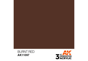 Акрилова фарба BURNT RED – STANDARD / ПЕЧЕНИЙ ЧЕРВОНИЙ AK-interactive AK11097