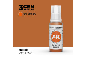 Акрилова фарба LIGHT BROWN – STANDARD / СВІТЛО-КОРИЧНЕВИЙ AK-interactive AK11100