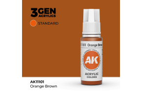 Акрилова фарба ORANGE BROWN – STANDARD / ПОМАРАНЧЕВО-КОРИЧНЕВИЙ AK-interactive AK11101