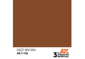 Акриловая краска DEEP BROWN – INTENSE / ГЛУБОКИЙ КОРИЧНЕВЫЙ АК-интерактив AK11102