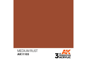 Акрилова фарба MEDIUM RUST – STANDARD / ПОМІРНА ІРЖА AK-interactive AK11103