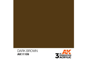 Акриловая краска DARK BROWN – STANDARD / ТЕМНО-КОРИЧНЕВЫЙ АК-интерактив AK11109