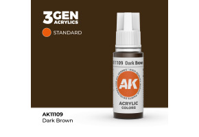 Акрилова фарба DARK BROWN – STANDARD / ТЕМНО-КОРИЧНЕВИЙ AK-interactive AK11109