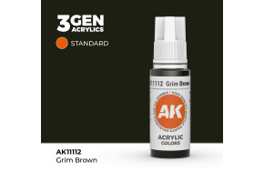 Акрилова фарба GRIM BROWN – STANDARD / ПОХМУРИЙ КОРИЧНЕВИЙ AK-interactive AK11112