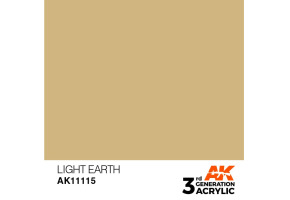 Акрилова фарба LIGHT EARTH - STANDARD / СВІТЛА ЗЕМЛЯ  AK-interactive AK11115
