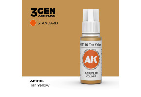 Акрилова фарба TAN YELLOW - STANDARD / ЖОВТО-КОРИЧНЕВИЙ AK-interactive AK11116