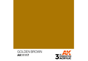 Акриловая краска GOLDEN BROWN – STANDARD / ЗОЛОТИСТО-КОРИЧНЕВЫЙ АК-интерактив AK11117
