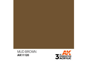 Акриловая краска MUD BROWN – STANDARD / ГРЯЗНО-КОРИЧНЕВЫЙ АК-интерактив AK11120
