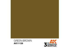 Акриловая краска GREEN-BROWN – STANDARD / ЗЕЛЕНО-КОРИЧНЕВЫЙ АК-интерактив AK11126