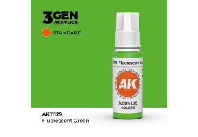 Акрилова фарба FLUORESCENT GREEN – STANDARD / ФЛУОРЕСЦЕНТНО-ЗЕЛЕНИЙ AK-interactive AK11129