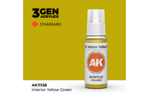 Акрилова фарба INTERIOR YELLOW GREEN – STANDARD / ІНТЕР'ЄРНИЙ ЖОВТО-ЗЕЛЕНИЙ AK-interactive AK11138