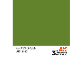 Акрилова фарба GRASS GREEN – STANDARD / ЗЕЛЕНА ТРАВА AK-interactive AK11140