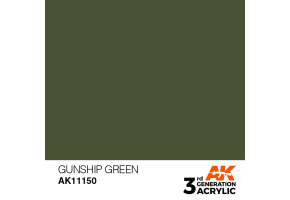 Акриловая краска GUNSHIP GREEN – STANDARD / ВОЕННО МОРСКОЙ ЗЕЛЕНЫЙ АК-интерактив AK11150