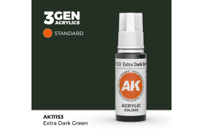 Акрилова фарба EXTRA DARK GREEN – STANDARD / ЕКСТРА ТЕМНО-ЗЕЛЕНИЙ AK-interactive AK11153
