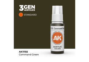 Акрилова фарба COMMAND GREEN – STANDARD / ЧОРНО-ЗЕЛЕНИЙ AK-interactive AK11155