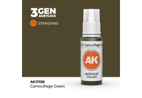 Акрилова фарба CAMOUFLAGE GREEN – STANDARD / КОМУФЛЯЖНИЙ ЗЕЛЕНИЙ AK-interactive AK11156