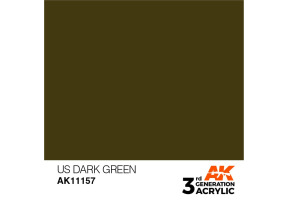 Акрилова фарба US DARK GREEN – STANDARD / АМЕРИКАНСЬКИЙ ТЕМНО-ЗЕЛЕНИЙ AK-interactive AK11157